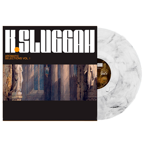 K-Sluggah_Aromatic_Selections_Front_Cover_Clear_Black_Marbled_Vinyl